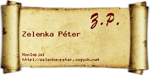 Zelenka Péter névjegykártya